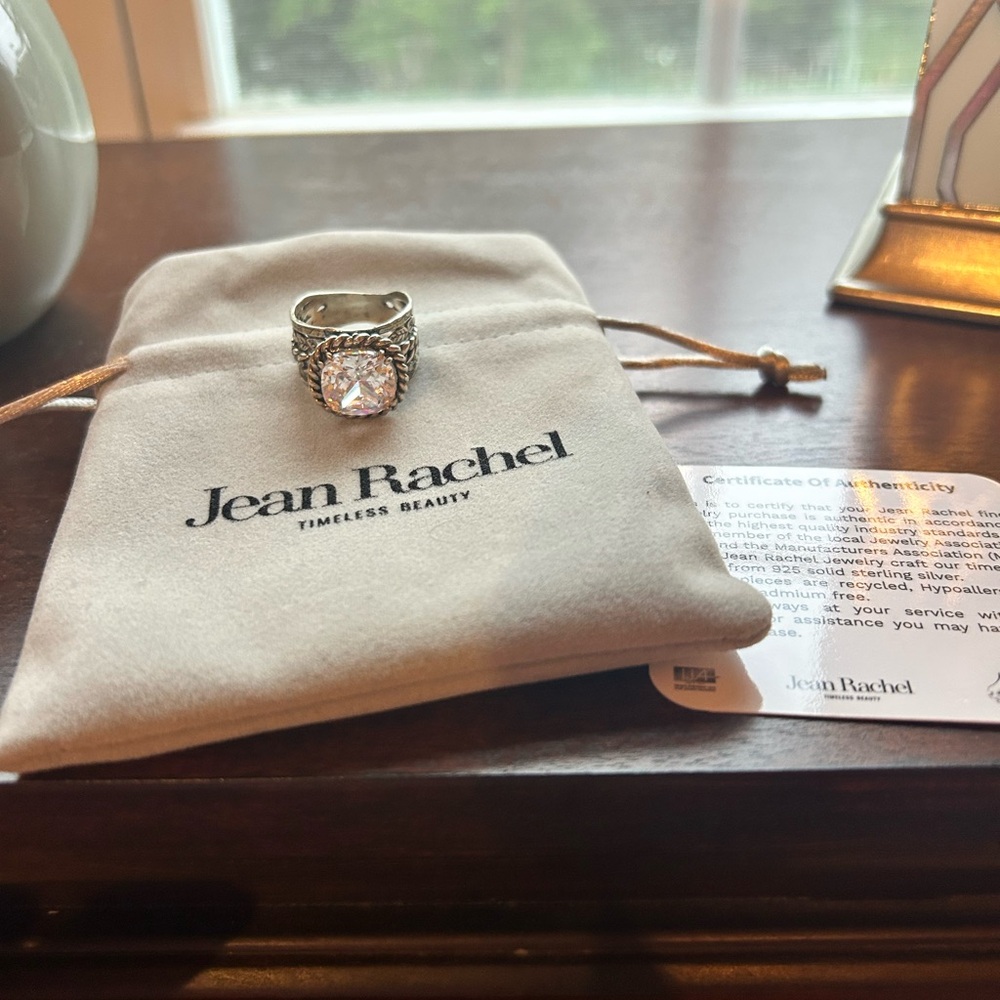 Rachel Silver and White Ring with Timeless Elegance